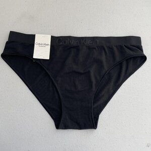 NEW Calvin Klein Panties Womens Small Black Bonded Flex Bikini Logo Underwear